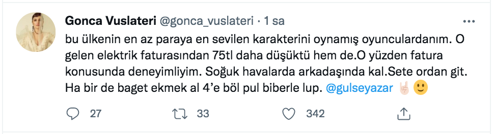 gonca vuslateri den gulse birsel in elektrik faturasi isyanina olay yorum